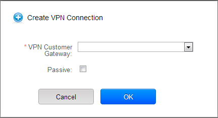 creating a VPN connection to the customer gateway.