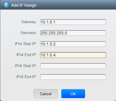 adding an IP range to a network.