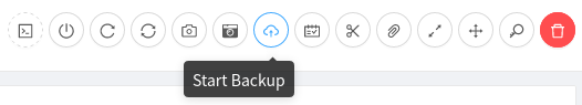 Triggering an adhoc backup for a VM.