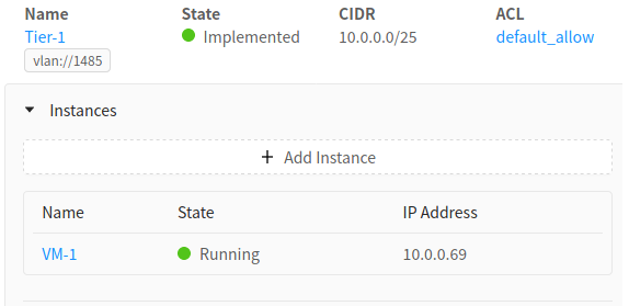 adding an Instance to a VPC.